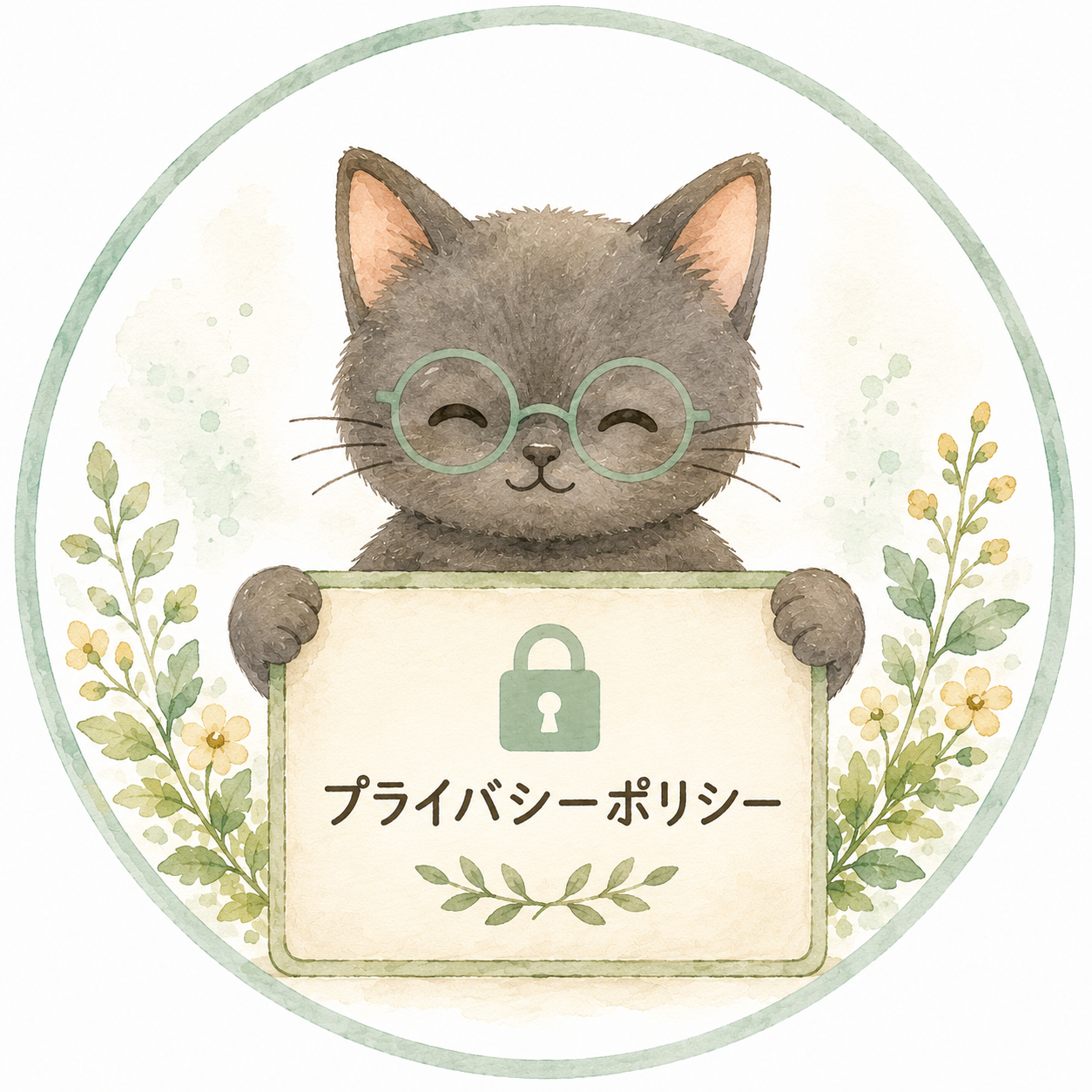 かわいいプライバシーポリシー猫